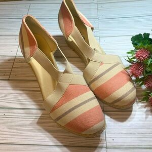 Dressbarn Espadrille Criss Cross Wedge Shoes Sandals Women’s Sz 8